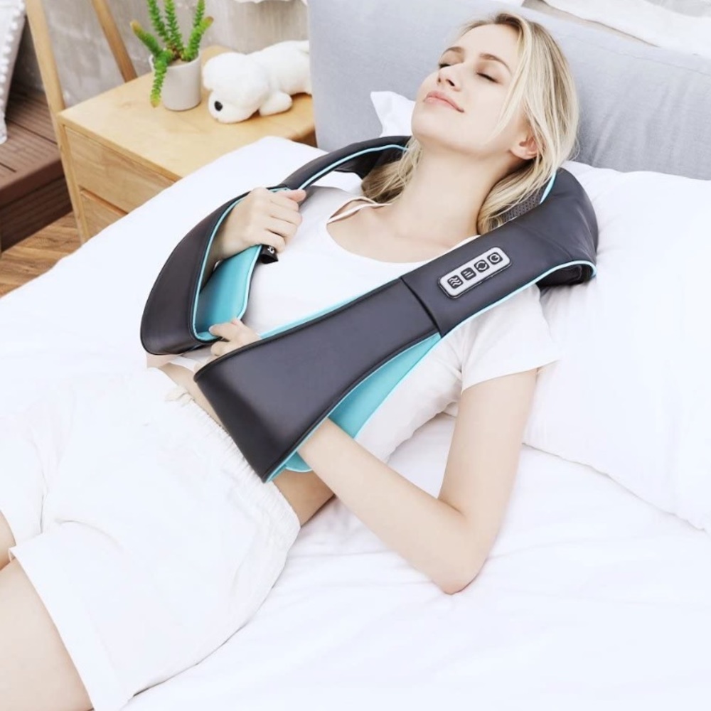❤️‍🔥BOGO FREE Brookstone Shiatsu Black Neck & Shoulder Massager Self Care